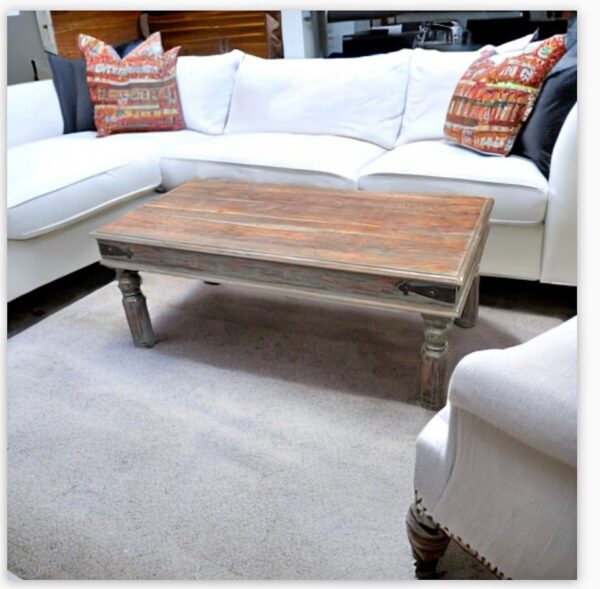 Antique Wood Grey Center Table