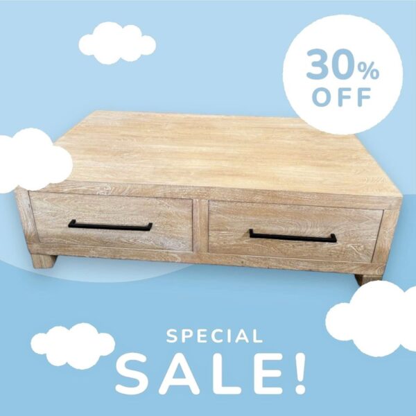 Solid Wood 4 Drawer Center Table