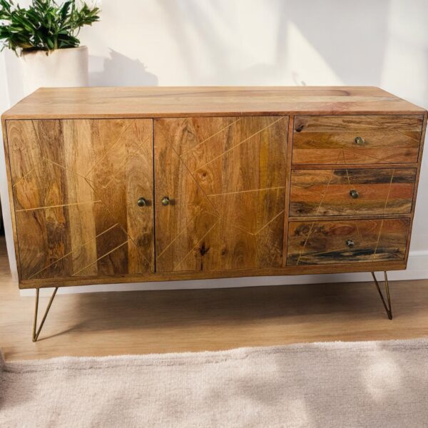 Charming Rustic Solid Wood Sideboard – Available Now