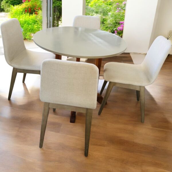 Elegant Solid Wood Round Dining Set